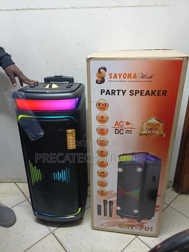 Sayona SHT-P02 100W Party Speaker With Bluetooth LED Lights