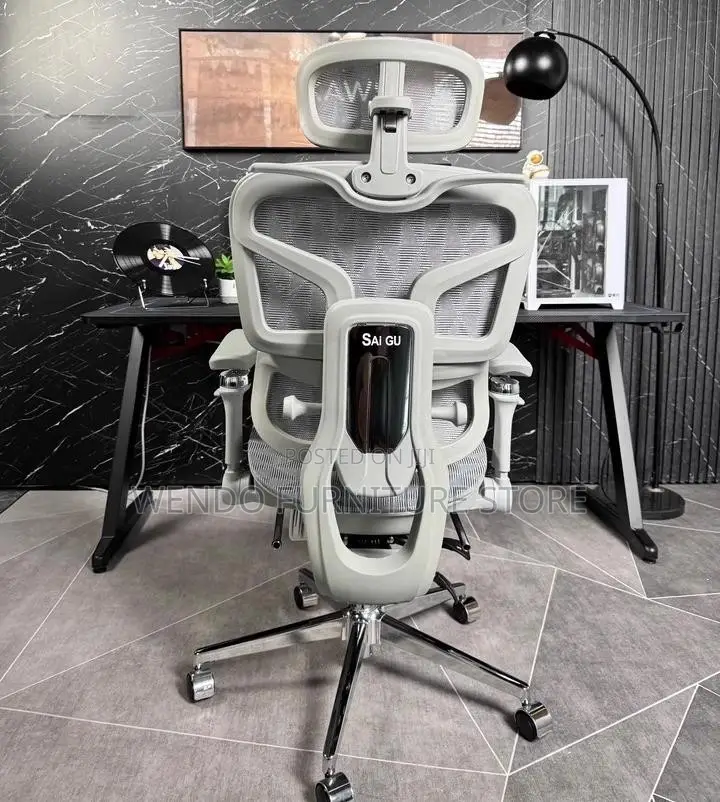 Office Chairs; White Orthopedic Office Chairs With Adjustable Footrest