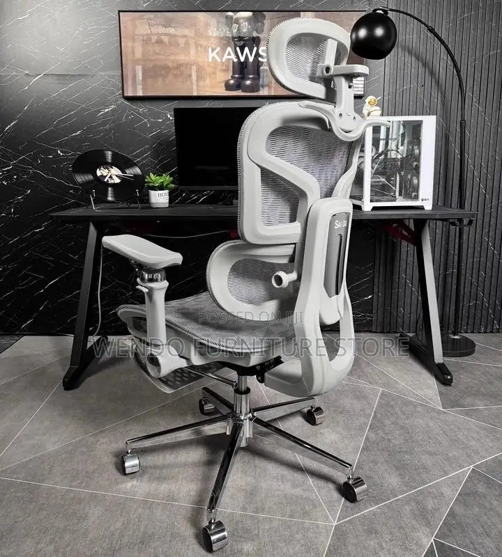 Office Chairs; White Orthopedic Office Chairs With Adjustable Footrest