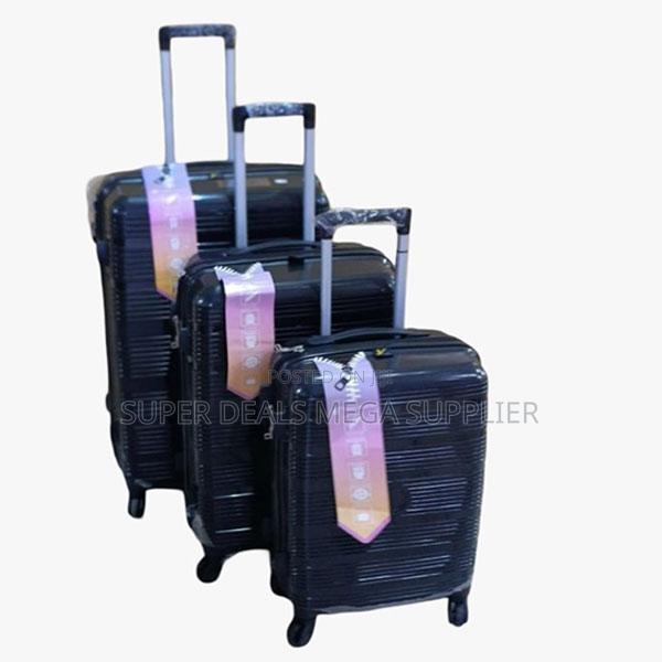 Spacious 3 in 1 Unbreakable Rubber Suitcase Briefcase Travel Bags