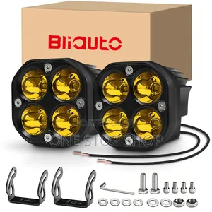 2pc Yellow Spot Lense 4" Fog Lights Improves Visibility