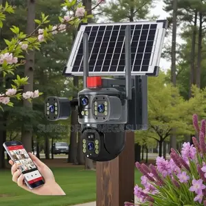 Easy Installation 20MP 4G PTZ Dual Three Triple Lens Solar Camera