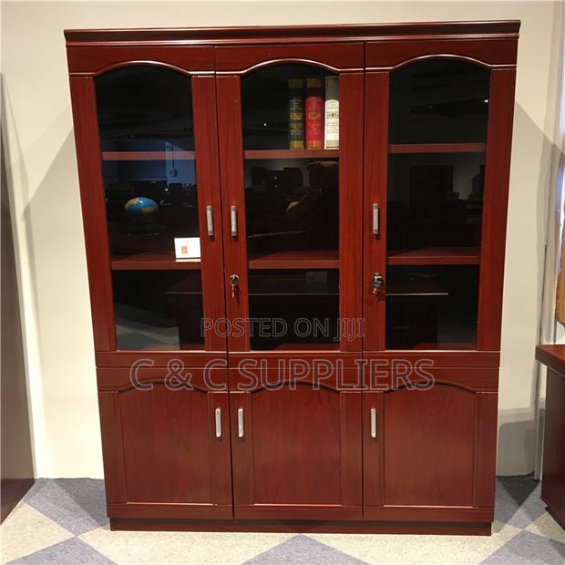 Lockable Mahogany Filling Cabinet.