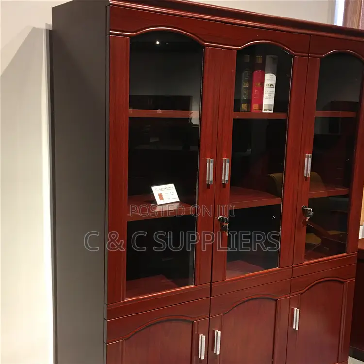 Lockable Mahogany Filling Cabinet.