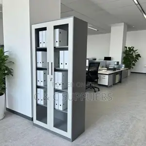 Lockable Full Glass Filling Office Cabinet