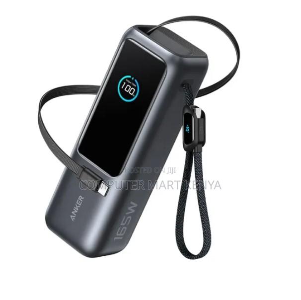 Anker Power Bank (25,000mAh, 165W, Built-in Retractable Cables) –Black - thumbnail 3