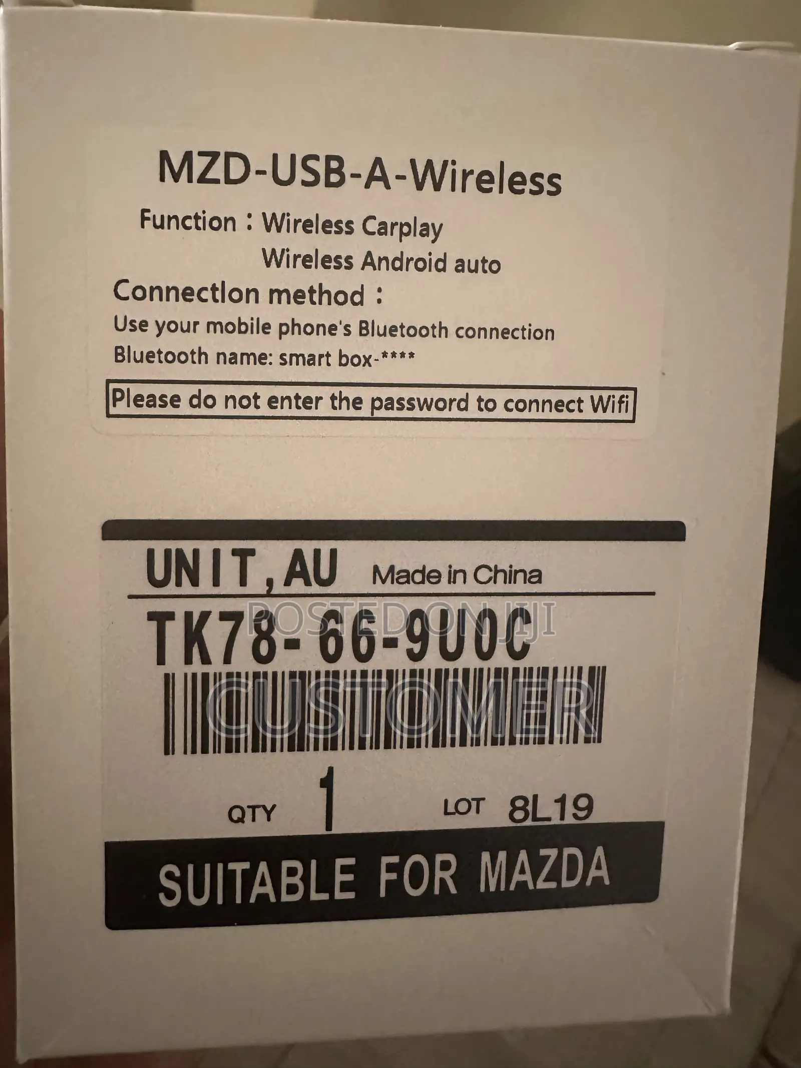 Mazda Apple Carplay/Android Auto Kit