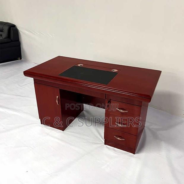 Executive Mahogany Fixed Study Desk-1.2m