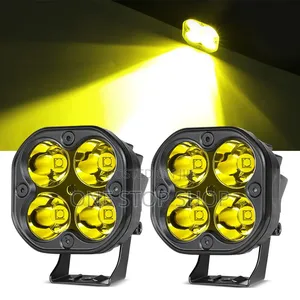 2pc Yellow Lens Fog Lights Water/Dust Proof Best for Low Visibility