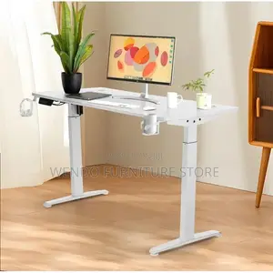 Office Desk; 1.6m Home Office Ergonomic Adjustable Desk With Motor