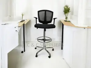 Adjustable Cashier Mesh Swivel Chair