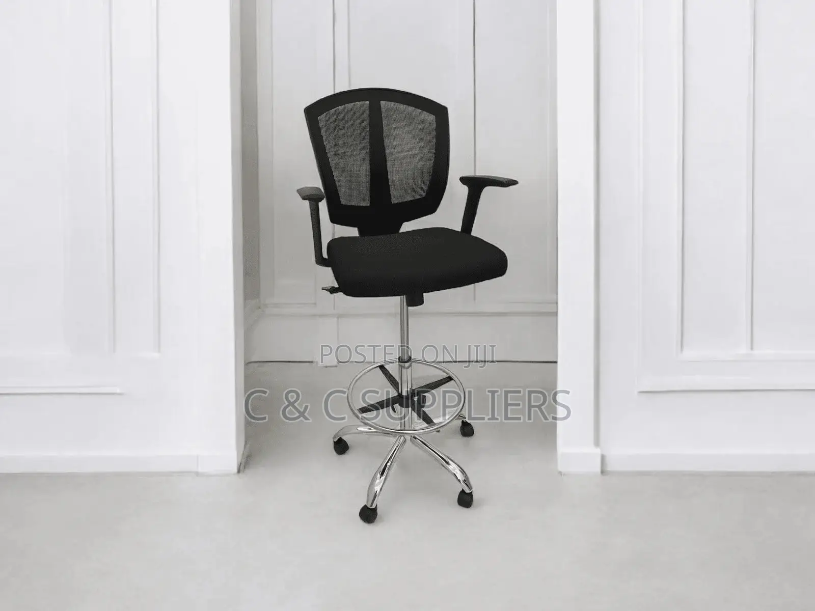 Adjustable Cashier Mesh Swivel Chair