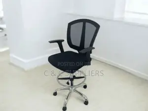 Adjustable Cashier Mesh Swivel Chair