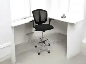 Adjustable Cashier Mesh Swivel Chair