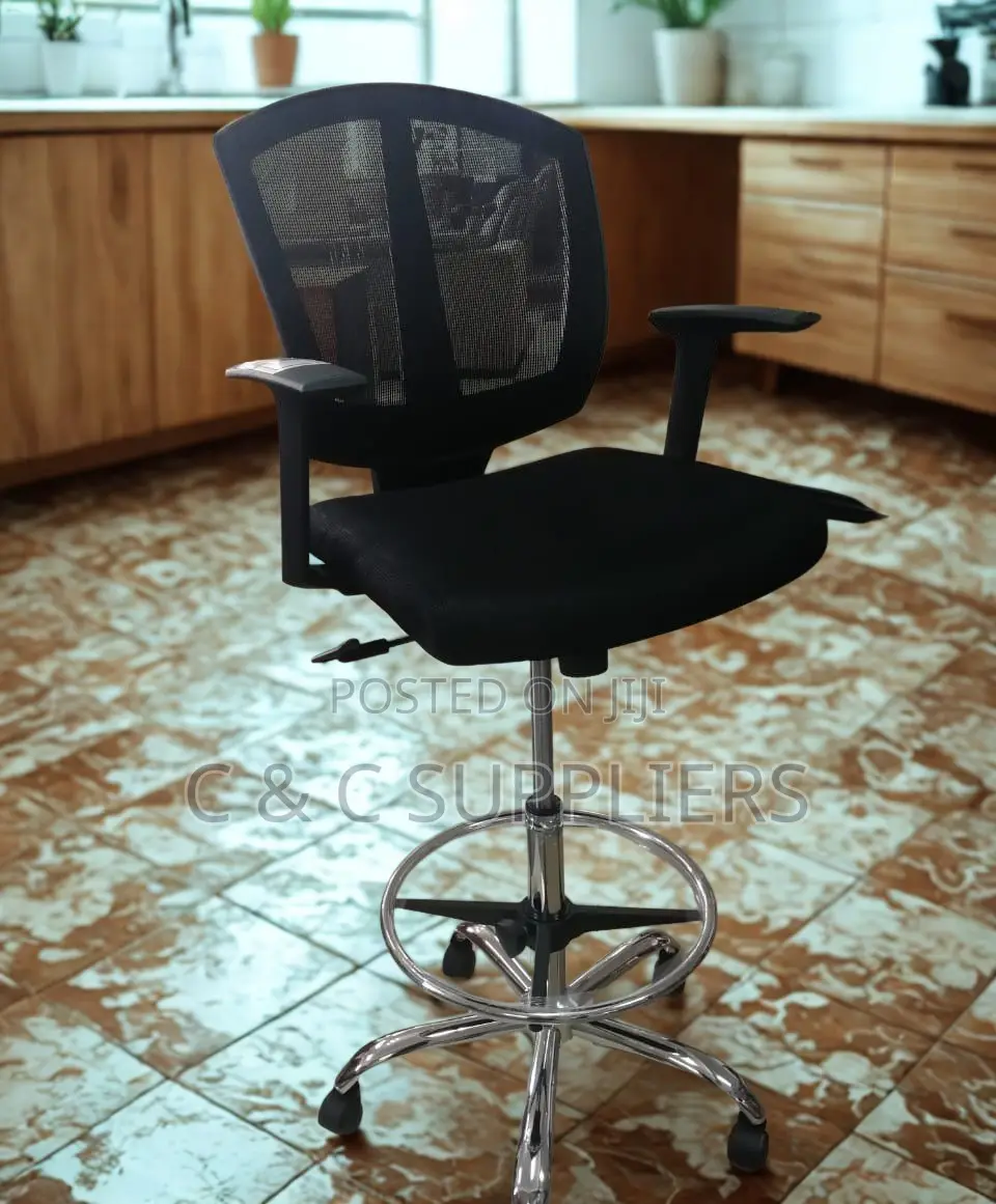 Adjustable Cashier Mesh Swivel Chair