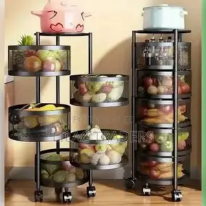 *Round Fruit Rack With Wheels(in Good Condition)*