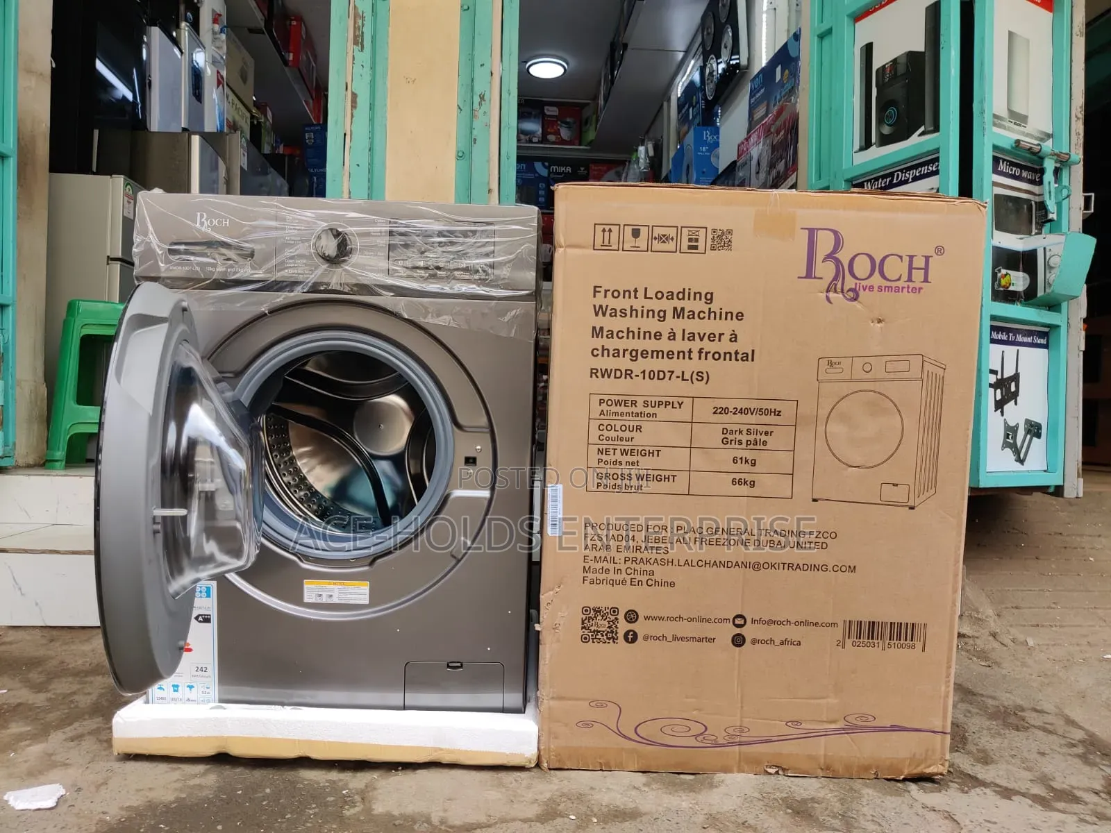 Roch Washing Machine 10kg - Front Load Wash Dry