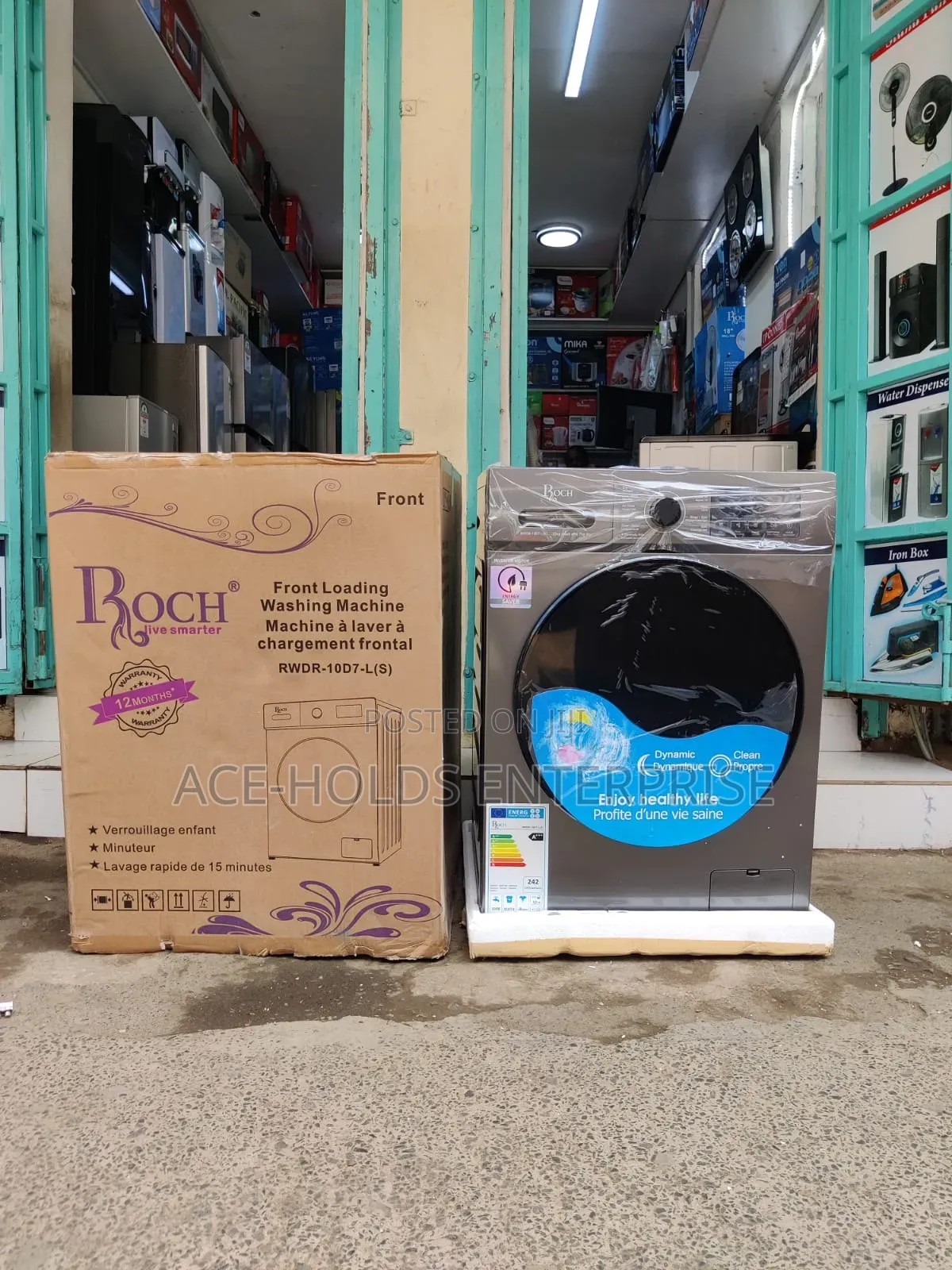 Roch Washing Machine 10kg - Front Load Wash Dry