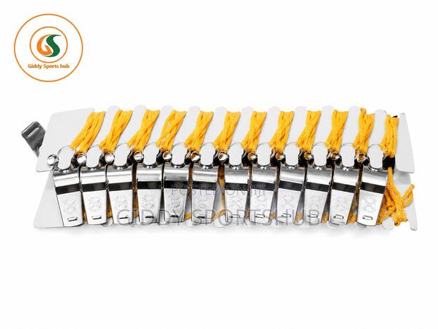 Professional Stainless Steel Referee Whistle Set With Lanyards