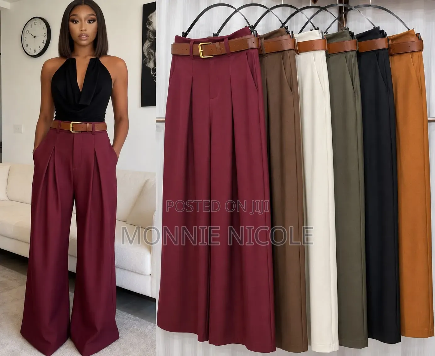 Official Wide Leg Pants + Belt