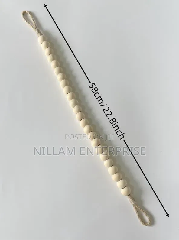 Wooden Bead Paper Towel Holder
