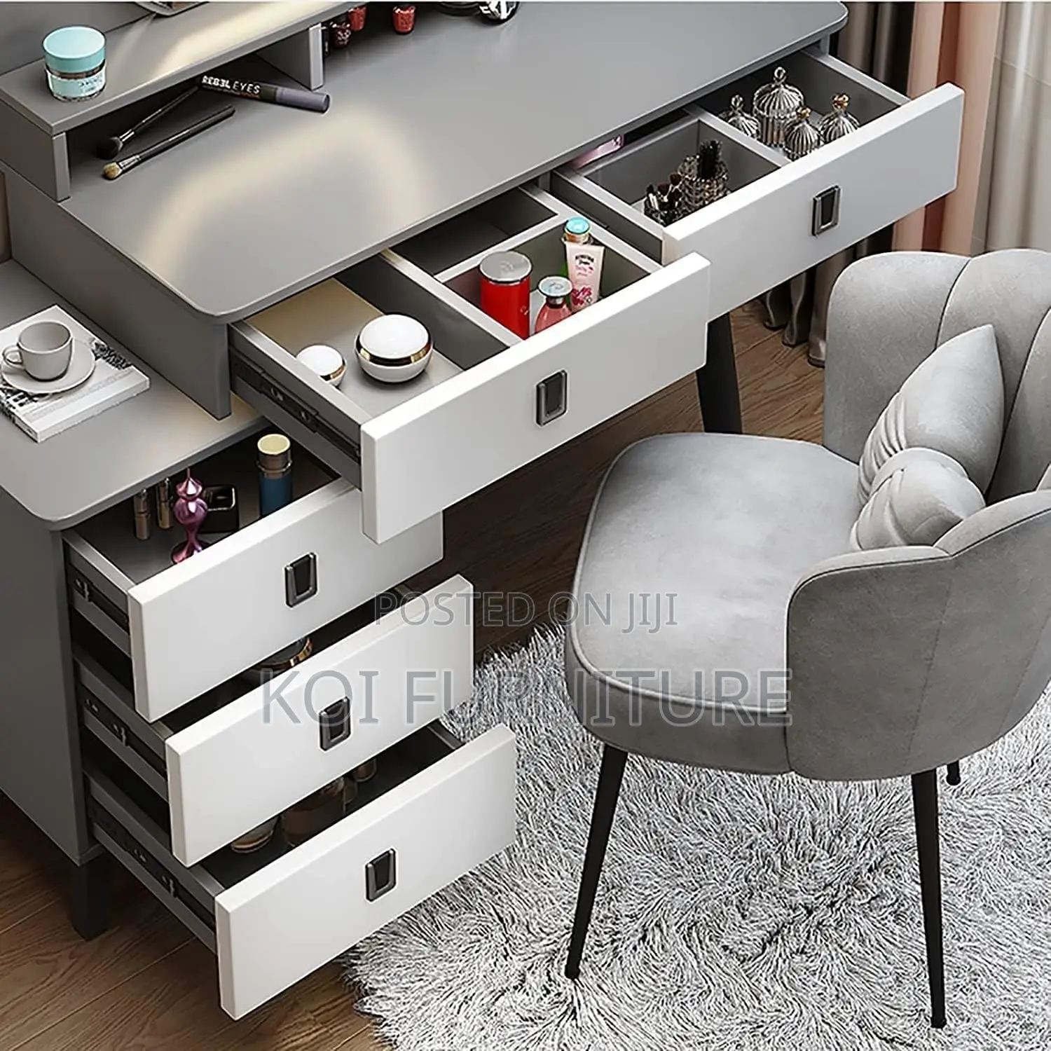 Dresers; Home Pochy Dressing Vanity Set Table With Drawers