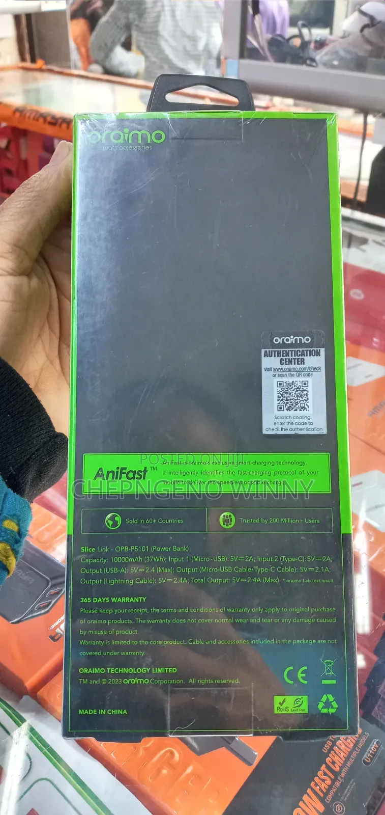Oraimo Power Bank 10000mah