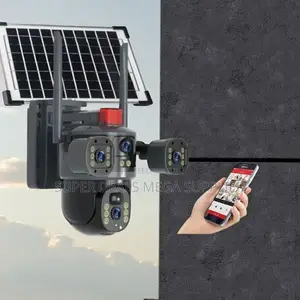 Rechargeable Battery 20MP 4G PTZ Dual Three Triple Lens Solar Camera