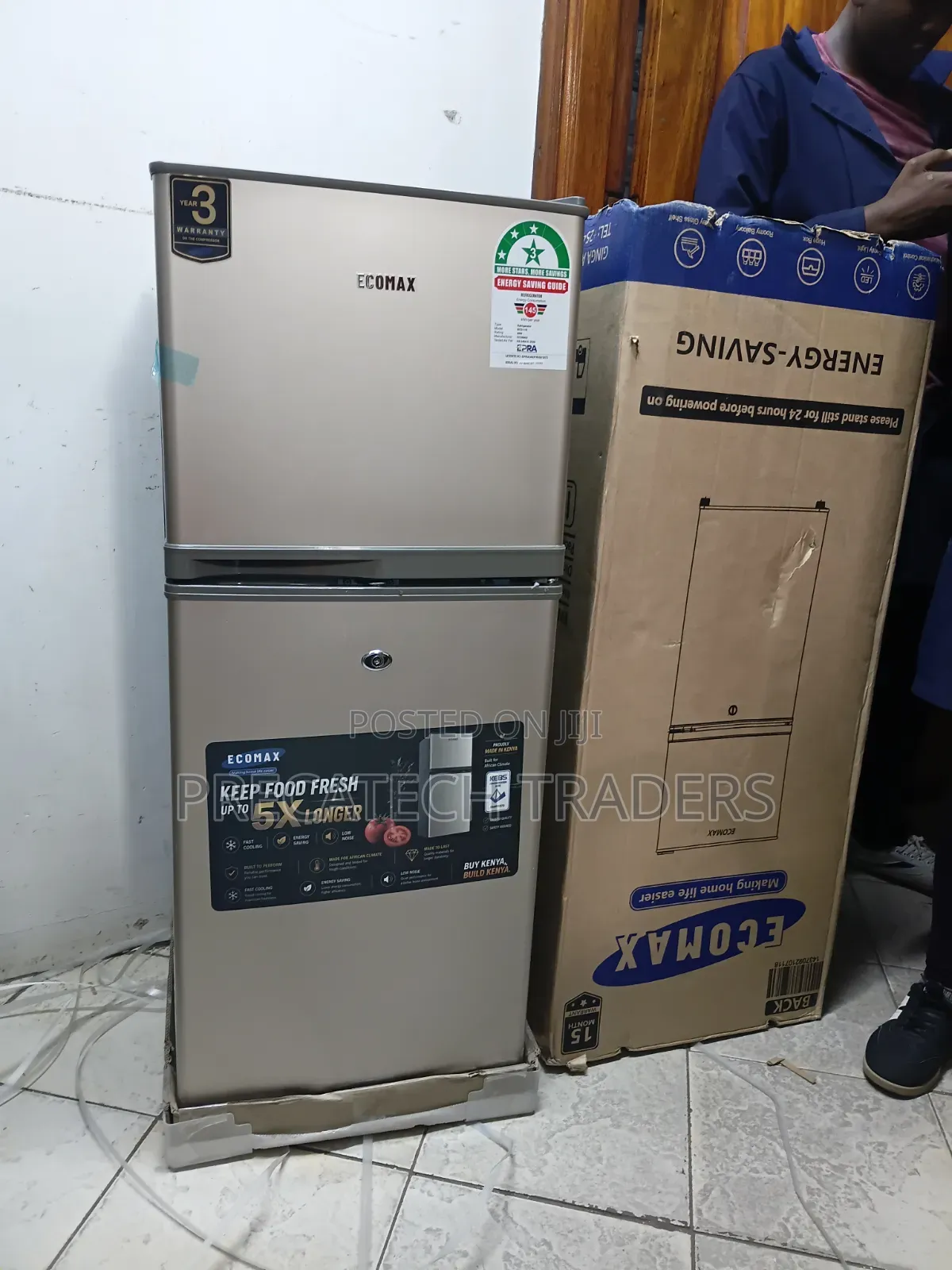 Ecomax 118L Top Freezer Fridge With 3-Year Warranty