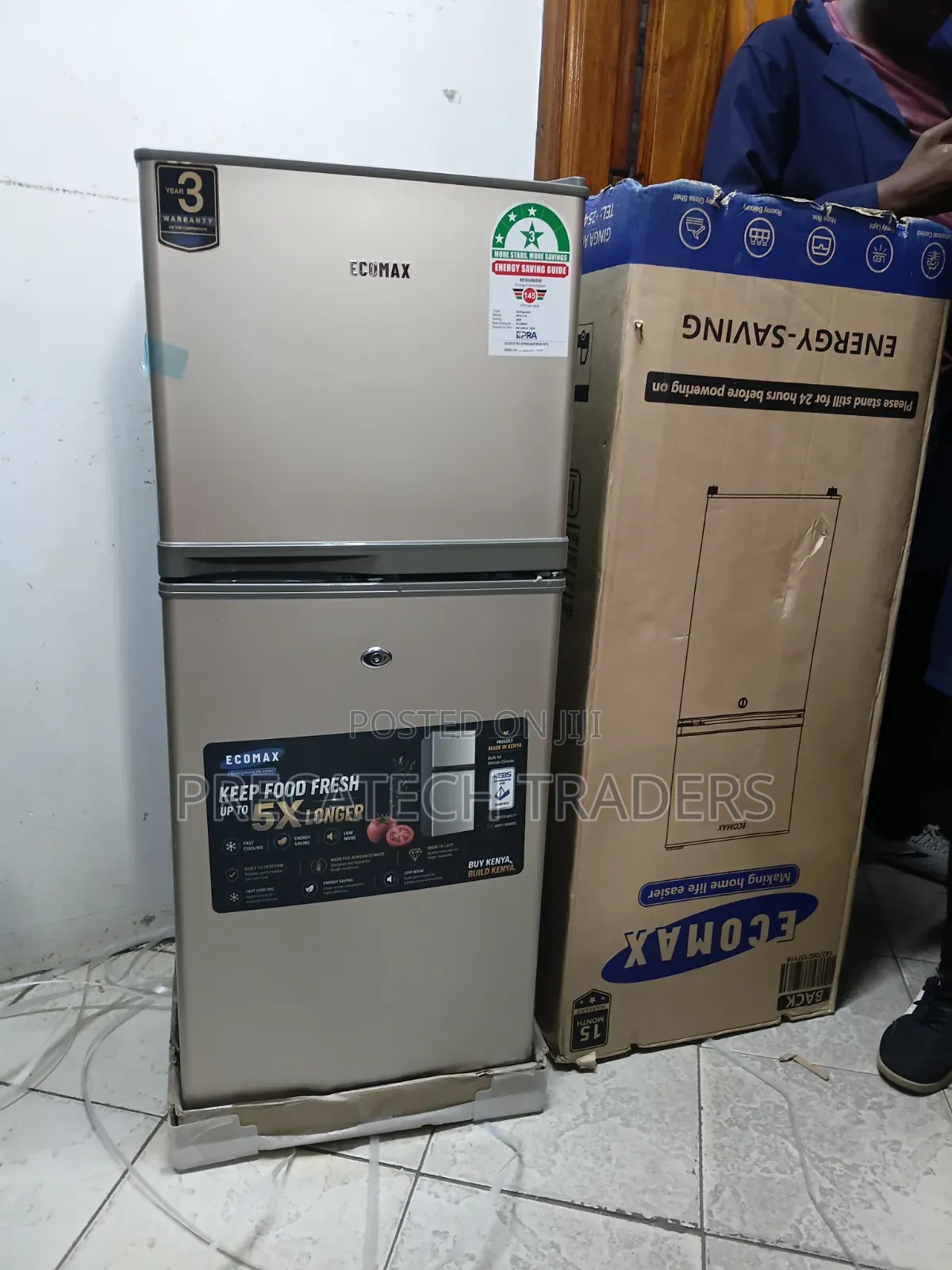 Ecomax 118L Top Freezer Fridge With 3-Year Warranty