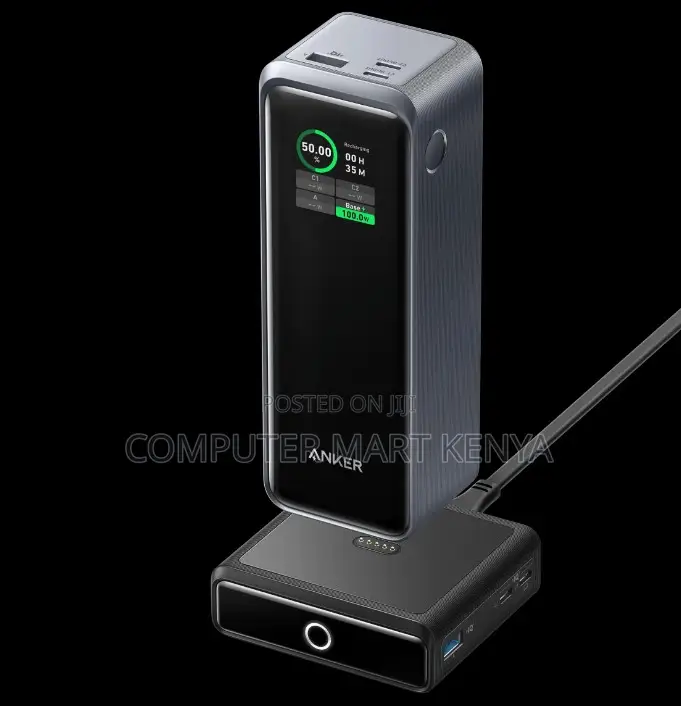 Anker Prime Power Bank, 27,650mAh 3-Port 250W With 100W Charging Base.