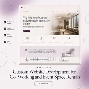 Custom Website Development for Co-Working and Event Space Rentals