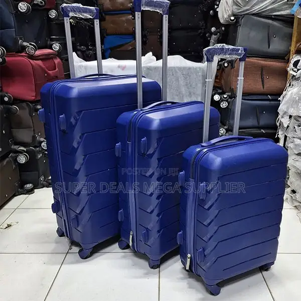 Elegant 3 in 1 Unbreakable Rubber Suitcase Briefcase Travel Bags