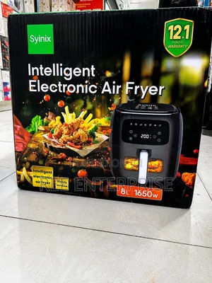 Syinix Air Fryer 8L
<>Digital Display 
<>1650w Power 
<