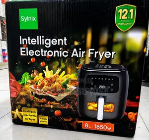 Syinix Air Fryer 8L
<>Digital Display 
<>1650w Power 
<