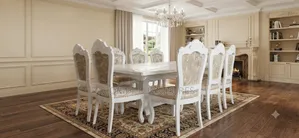 Exquisite 8-Piece Baroque-Style Dining Set
