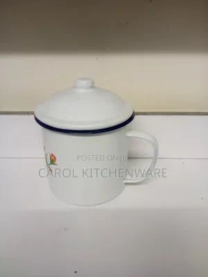 1.2 LTR Enamel Mug With Lid/ 1 PC Traditional Cup