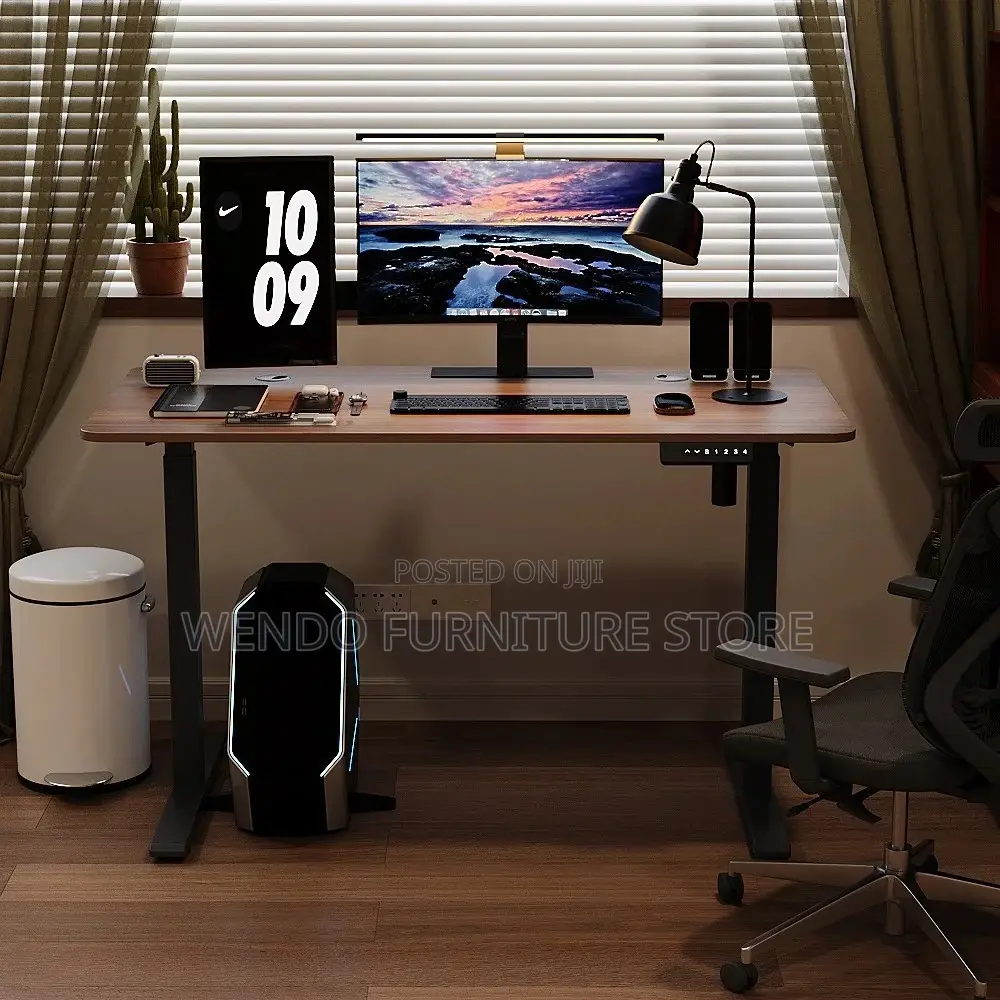 Office Desk; 1.2 Meters Electric Effortless Sit-Stand Adjustable Desk