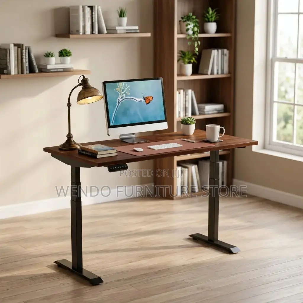Office Desk; 1.2 Meters Electric Effortless Sit-Stand Adjustable Desk