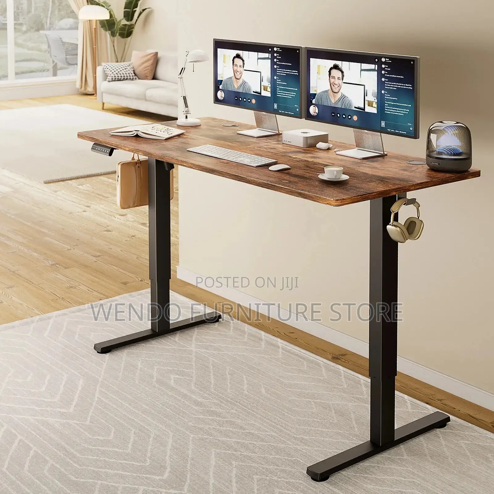 Office Desk; 1.2 Meters Electric Effortless Sit-Stand Adjustable Desk