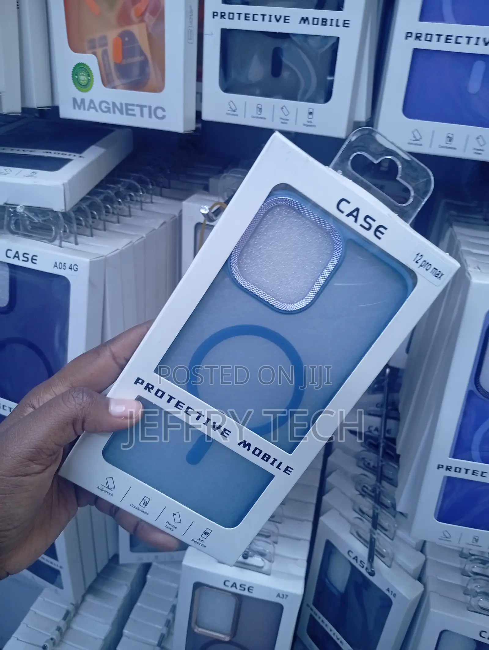 iPhone 12 Pro Max Featuring a Blue Camera Border Cover