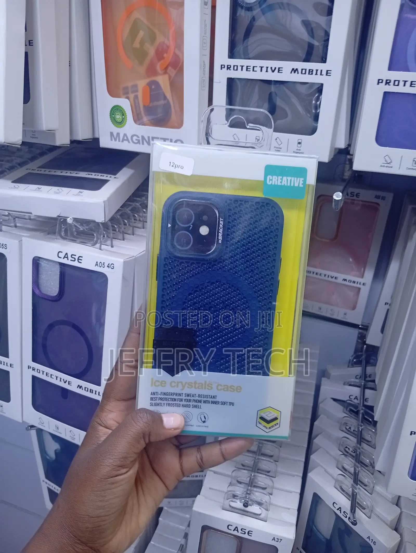 iPhone 12 Pro, Blue "Ice Crystals" Case