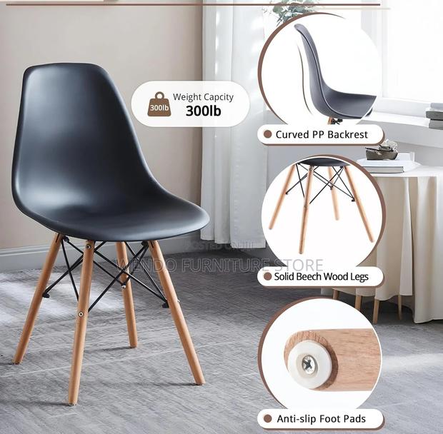 Dining Set; Four Seaters Round Eames Restaurant Dining Set - thumbnail 5