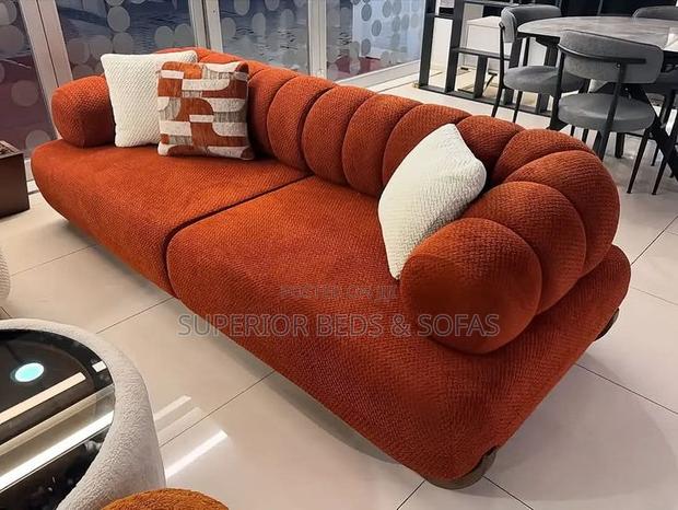 3 Seater Rust Orange Bubble Sofa: Pay on Delivery - thumbnail 2