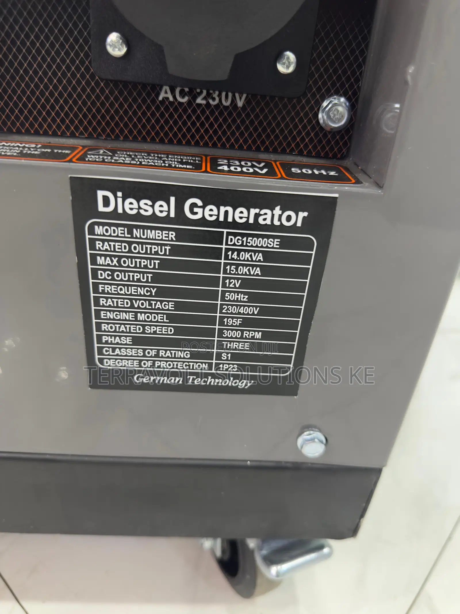 15kva Cigma UK Dual Phase Diesel Generator