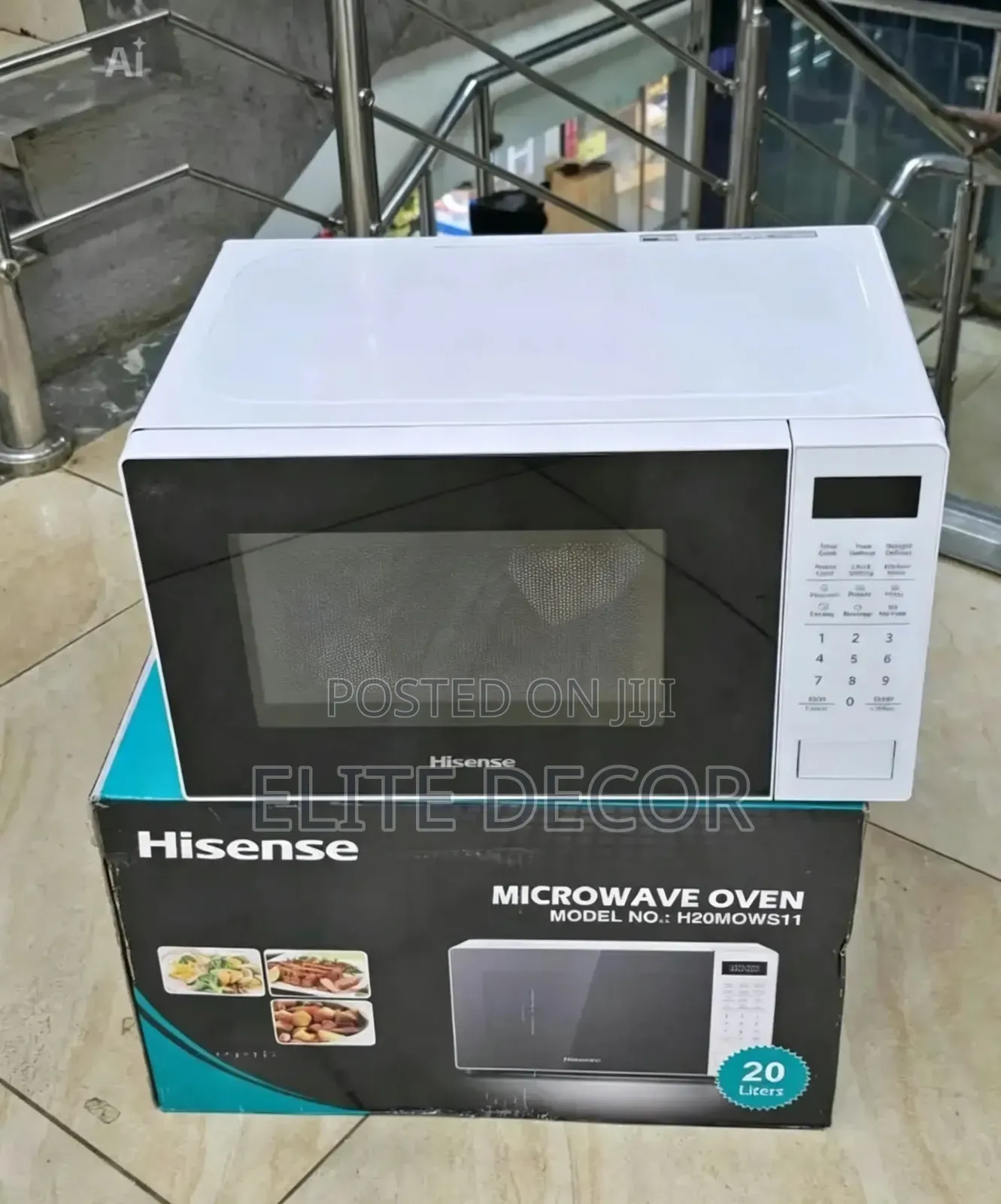 Hisense 20L Digital White Microwave Oven – 700W With LED Display