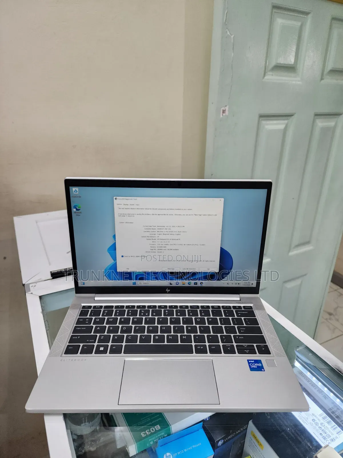 Laptop HP EliteBook 830 G8 8GB Intel Core i5 SSD 256GB