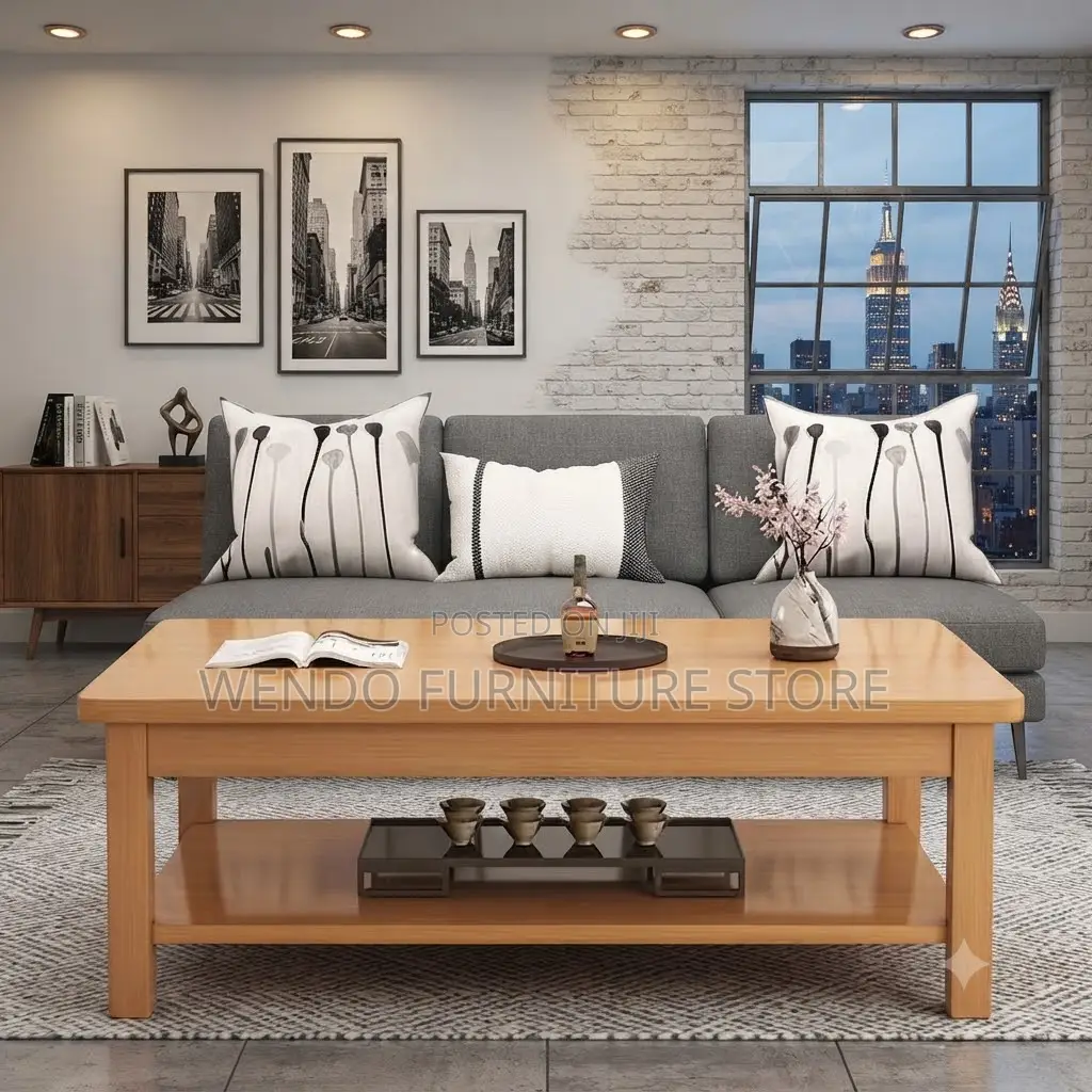 Coffee Table; Executive Mahogany Coffee Table for Home and Office Set