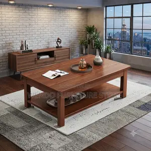 Coffee Table; Executive Mahogany Coffee Table for Home and Office Set