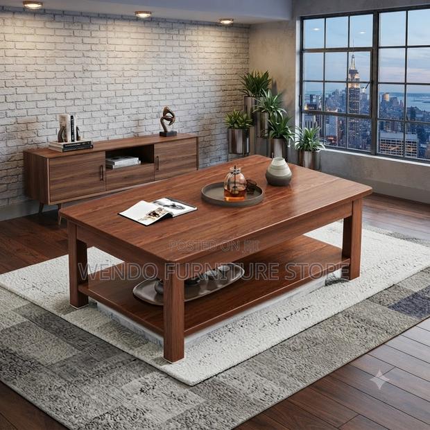 Coffee Table; Executive Mahogany Coffee Table for Home and Office Set - thumbnail 5